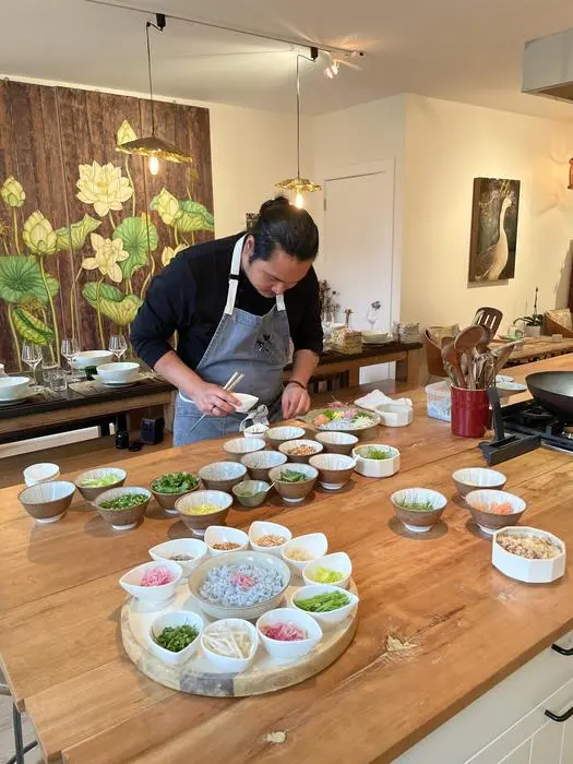 Celebrate Thai New Year with 5 course of Thai Regional Cuisine from around the country with snacks and wine.