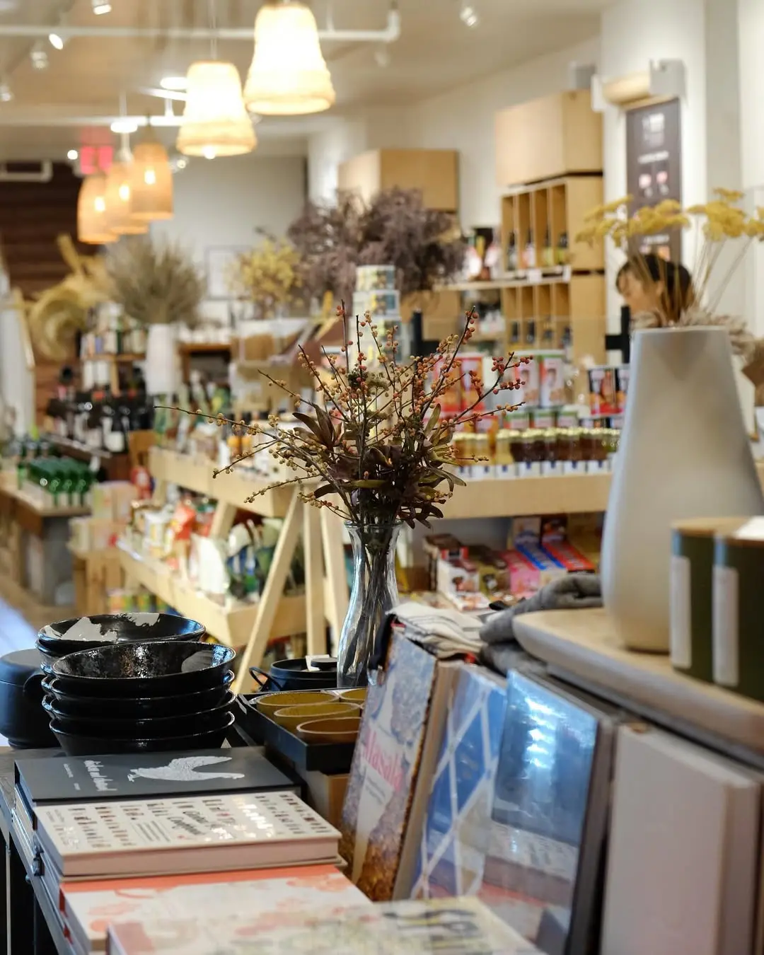 Rice Market pantry shelves